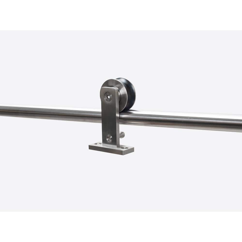 Stainless Steel Sliding Barn Door Hardware Kit with Soft Close, 78-3/4 inches