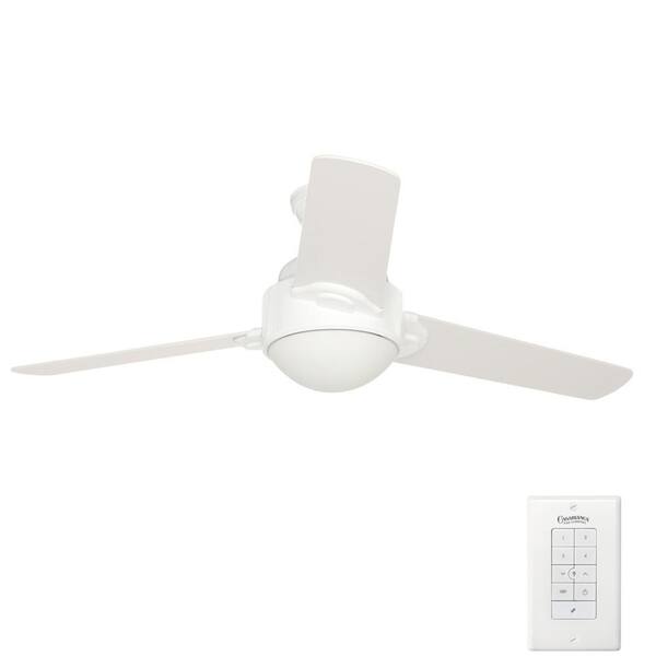 Casablanca Trident 54 in. Indoor Snow White Ceiling Fan with Universal Wall Control