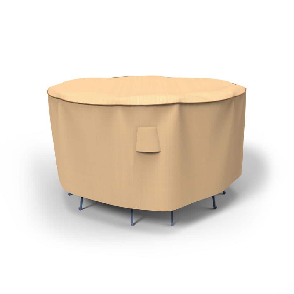 Budge Sedona Large Tan Outdoor Patio Bar Table and Chairs Cover