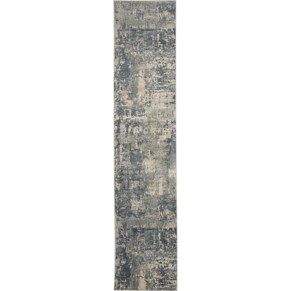 Concerto Grey/Beige 2 ft. x 10 ft. Abstract Rustic Kitchen Runner Area Rug