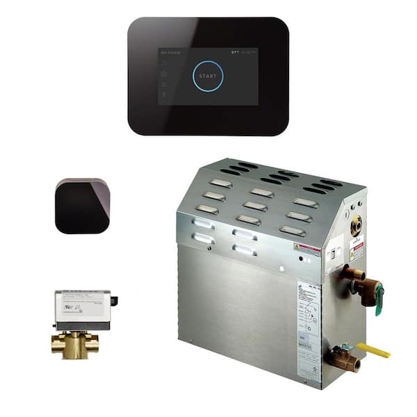 Mr. Steam 5kW Steam Bath Generator with iSteam3 AutoFlush Package in Black