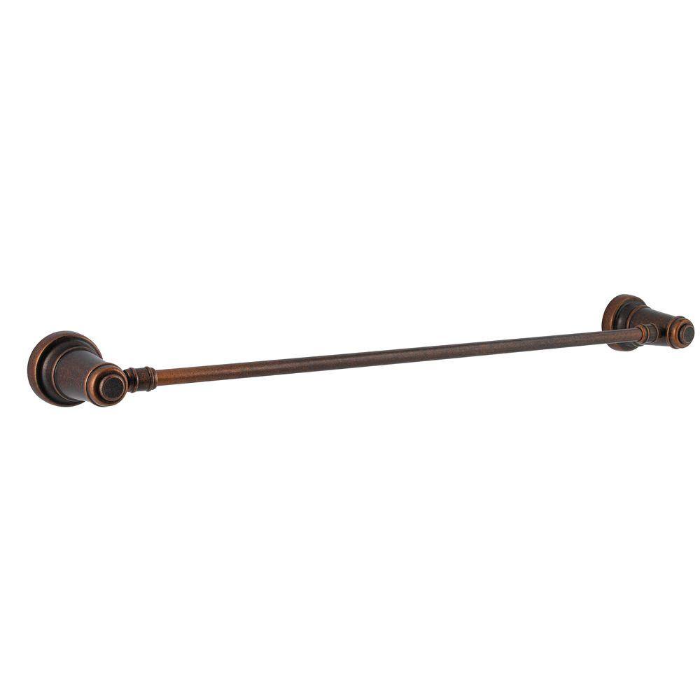 Pfister Ashfield 24 in. Wall Mounted Towel Bar in Rustic Bronze BTB ...