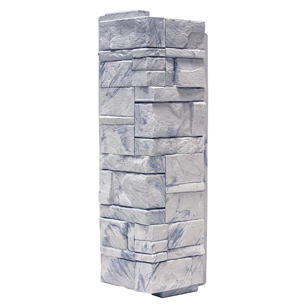 Novik NovikStone Carrara Collection (5.9 in. x 16 in.) Stone Siding Corner in Grigio (5 Per Box, 6.3 lin. ft.)