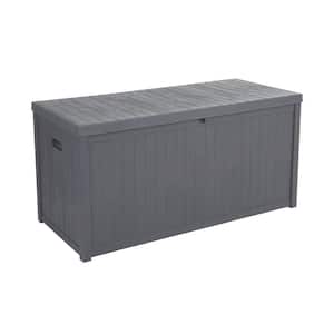 Winado 113 Gal. Grey Plastic Deck Box 160803751681 - The Home Depot