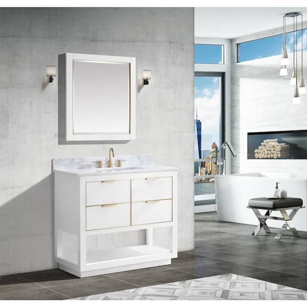 Avanity Loft 25-in White Vitreous China Bathroom Vanity Top Avanity Loft 25-in White Vitreous China Bathroom Vanity Top