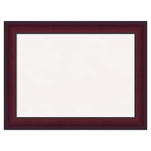 Canterbury Cherry Wood White Corkboard 32 in. x 25 in. Bulletin Board Memo Board