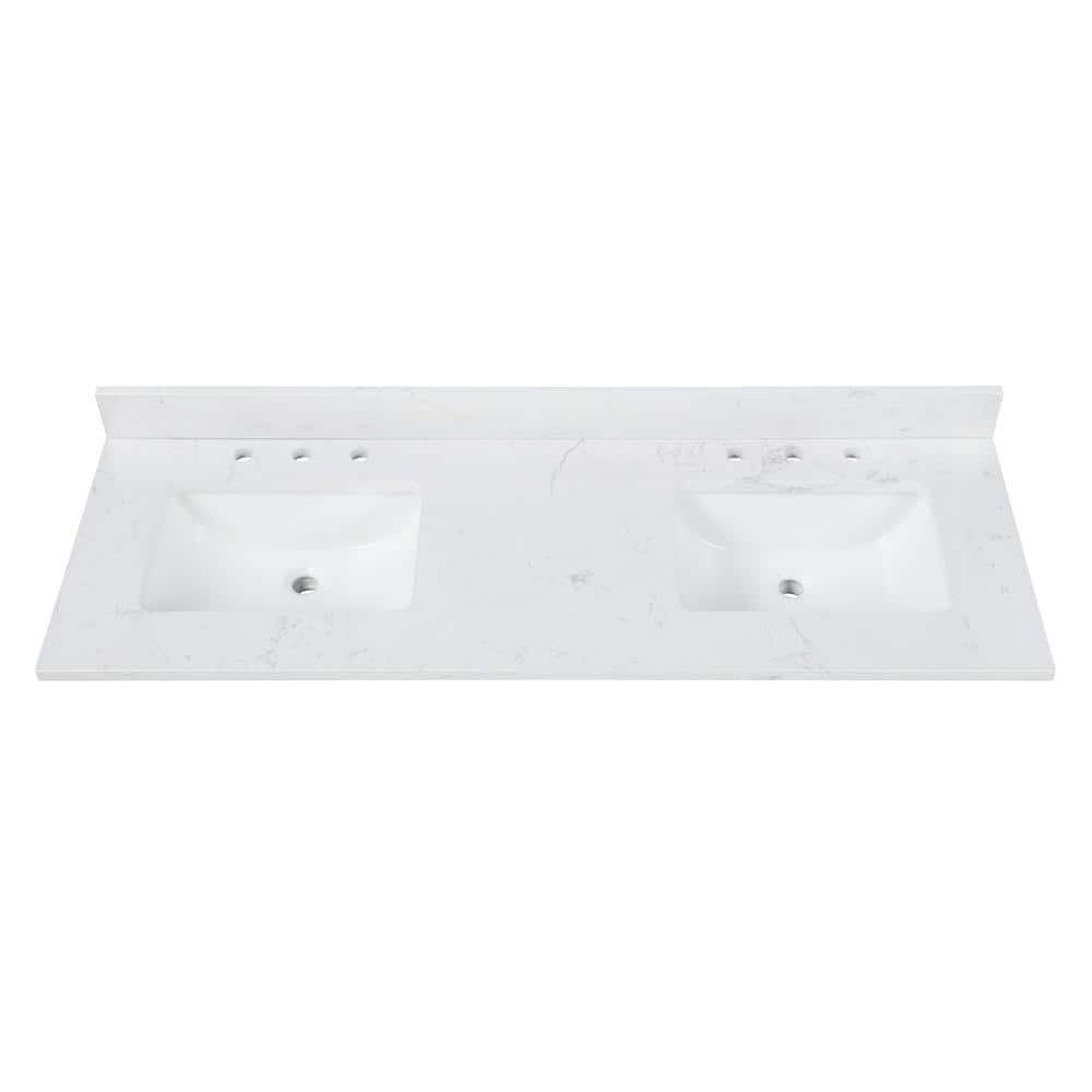 Avanity 61 in. W x 22 in. D Engineered stone composite Vanity Top in