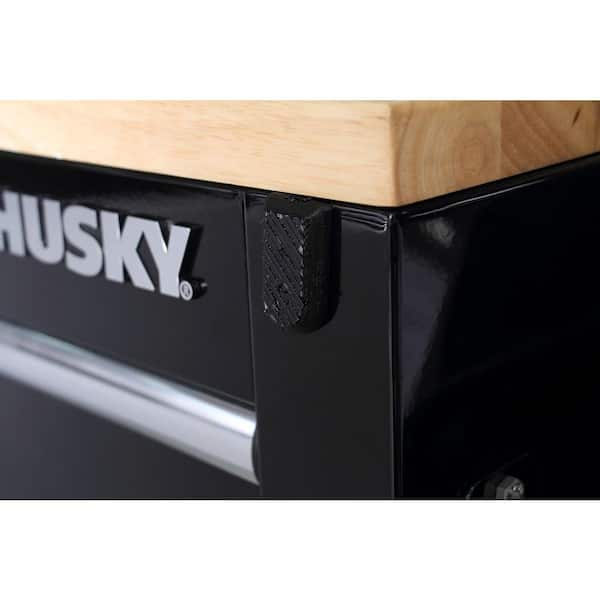 Husky - 52 in. 10-Drawer Mobile Workbench with Adjustable-Height Top, Black