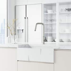 Hart Angular Single Handle Pull-Down Spout Kitchen Faucet in Stainless Steel
