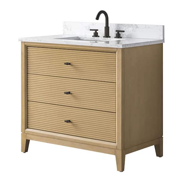 Vanity Art 36 in. W x 22 in. D Single Sink Freestanding Natural