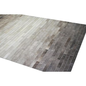 Santa Fe Grey 4 ft. x 6 ft. Striped Contemporary Accent Rug