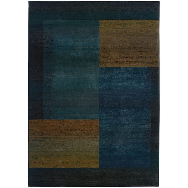 Home Decorators Collection Shadowplay Blue 5 ft. x 8 ft. Area Rug