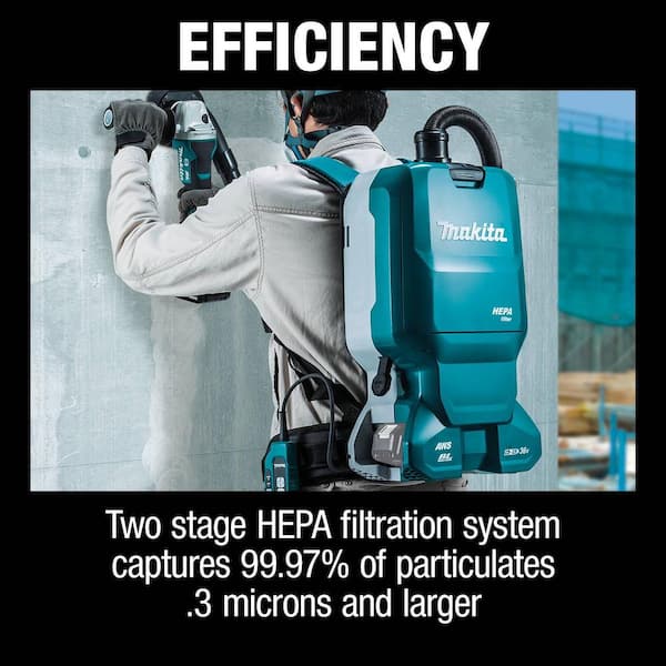 Makita 18-Volt X2 LXT (36V) 1.6 Gal. Bagged Cordless Dry Dust