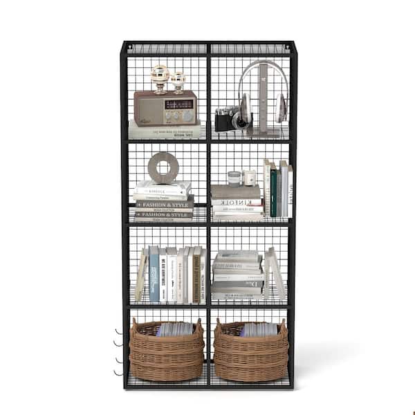 Black 49 in. H Wire Storage Cube 8-Cube Metal Storage Black 49 in. H Wire Storage Cube 8-Cube Metal Storage