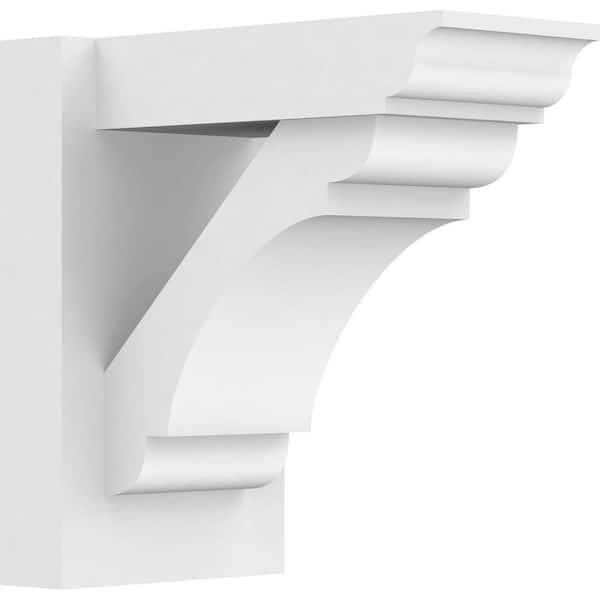 Ekena Millwork Olympic 7 in. W x 12 in. H x 12 in. D Signature Urethane Polyurethane Outlooker with Traditional Ends