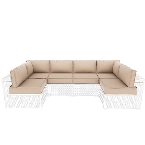 Kimunuk 26 in. x 26 in. x 5 in. (14-Piece) Deep Seating Outdoor Sectional Cushion Sand