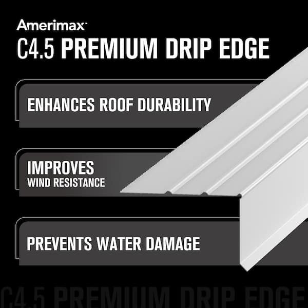 Amerimax Home Products C4 1/2 x 10 ft. White Aluminum Drip