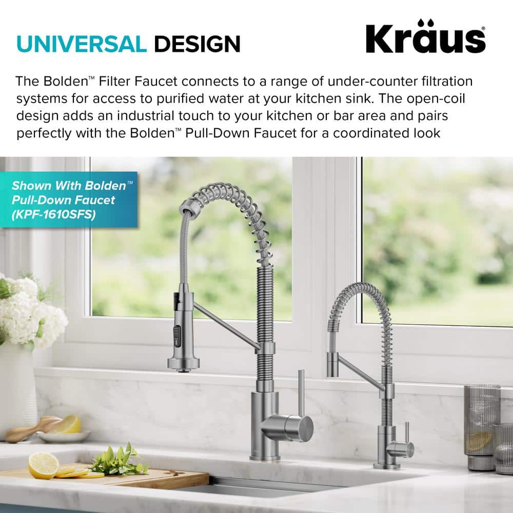 Spot-Free Stainless Steel Single Handle Drinking Water Filter Faucet