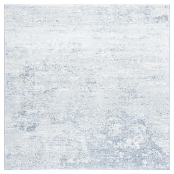 Brentwood 4 ft. x 4 ft. Square Ivory/Gray Abstract Area Rug