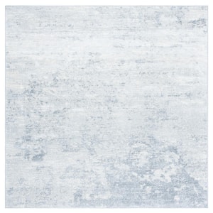 Brentwood Ivory/Gray 5 ft. x 5 ft. Square Abstract Area Rug