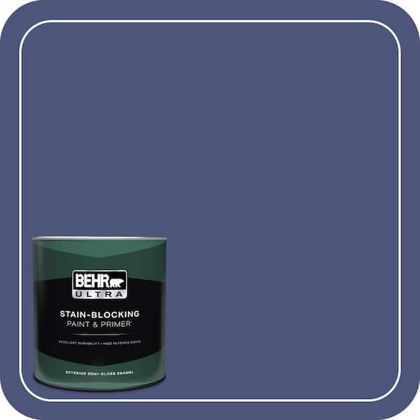 BEHR ULTRA 1 qt. #620D-7 Deep Indigo Semi-Gloss Enamel Exterior Paint & Primer