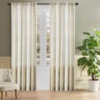 Lyndale Decor Gloria 98 in.L x 50 in. W Sheer Polyester Curtain in ...