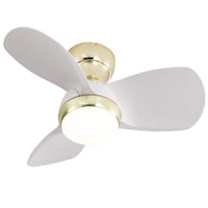 23 in. Integrated LED Indoor/Outdoor Gold Small Modern Ceiling Fan with Light and 6-Speed DC Remote Control