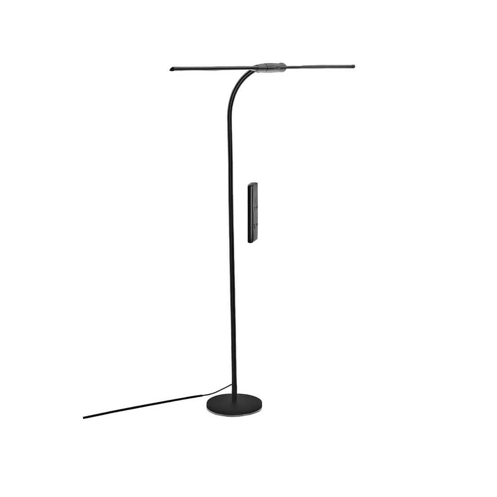 BeamBox 59 in. Dual Head Gooseneck LED Floor Lamp with Gesture