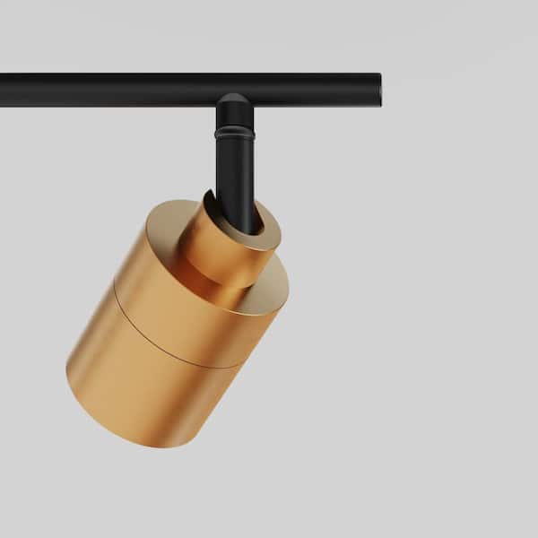 Vidalite Shura 2-Light Black and Brass Integrated LED Track