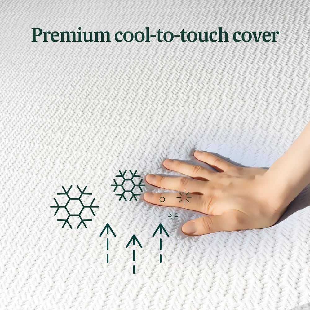 Twin 4" White Gel Memory Foam Mattress Topper