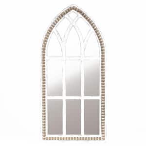Medium Arch White Modern Mirror (39.4 in. H x 18.9 in. W)