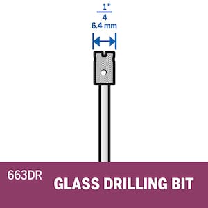 1/4 in. Rotary Tool Glass Drill Bit with Cutting Oil for Glass, Ceramic Wall Tile, Glass Block, Glass Bottles & Jewelry