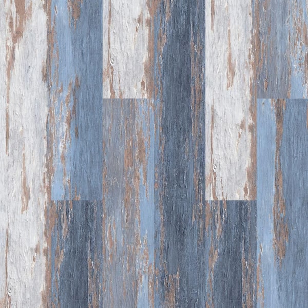Deco Products Take Home Sample - Old Blue Sea HydroStop Waterproof Click Floating Vinyl Plank - 20 mil 7 in. W x 6 in. L