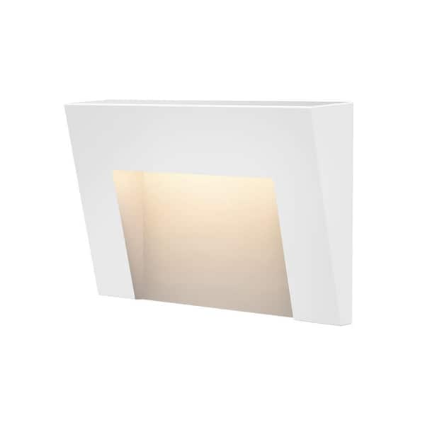 Taper Low-Voltage Satin White Integrated LED Horizontal Stair Light Taper Low-Voltage Satin White Integrated LED Horizontal Stair Light