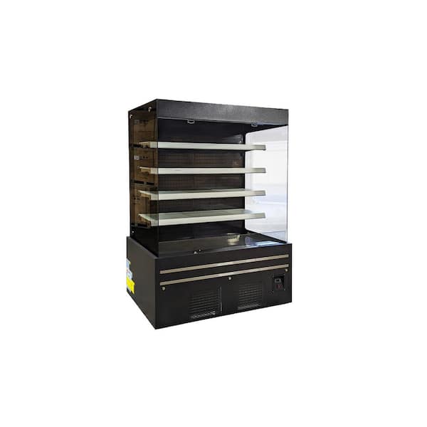 Elite Kitchen Supply 60.5 in. 33.9 cu. ft. Commercial Refrigerator Vertical Open Air Display EC960 Black