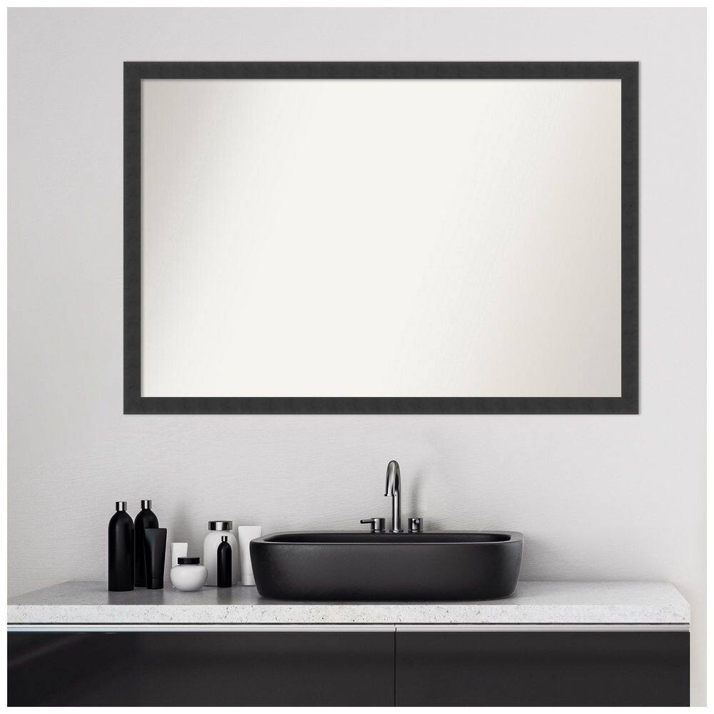 Mezzanotte Black Full Length Rectangular Wood Vanity Mirror