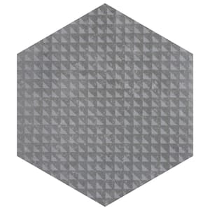 Coralstone Hex Melange Grey 10 in. x 11-1/2 in. Porcelain Floor and Wall Tile (10.98 sq. ft./Case)