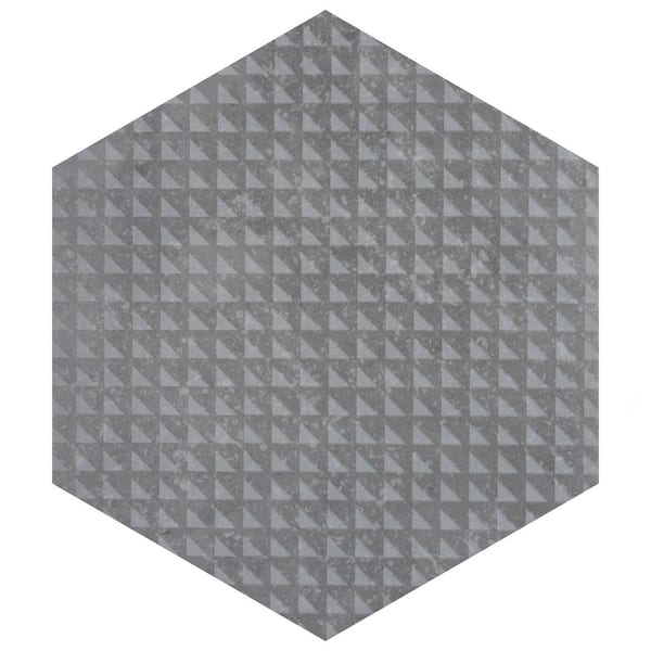 Merola Tile Coralstone Hex Melange Grey 10 in. x 11-1/2 in. Porcelain Floor and Wall Tile (10.98 sq. ft./Case)