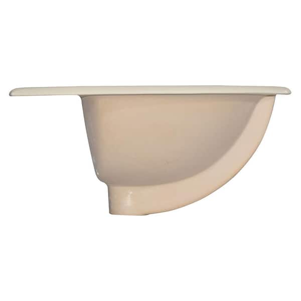 Glacier Bay Aragon 19 in. Drop-In Round Vitreous China Bathroom