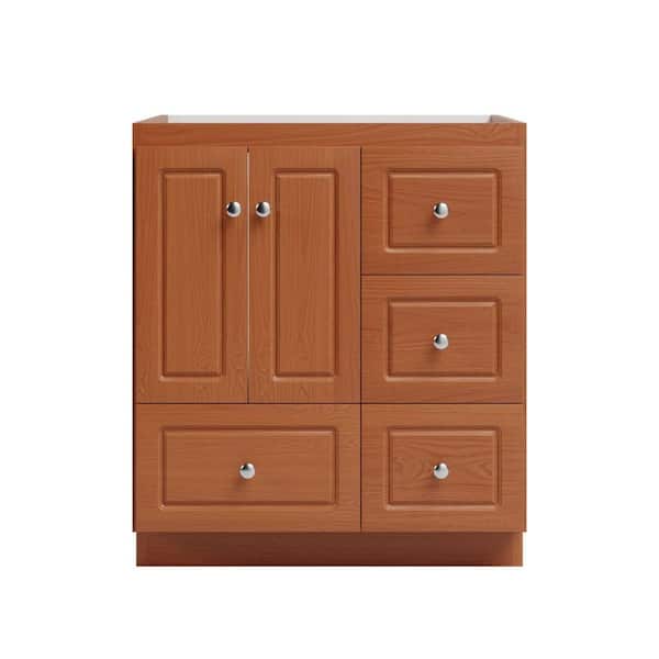 Simplicity by Strasser Ultraline 30 in. W x 21 in. D x 34.5 in. H Bath Vanity Cabinet without Top in Medium Alder