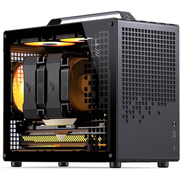 OBJLGEV Micro-ATX Mini Tower PC Case with Detachable Handle