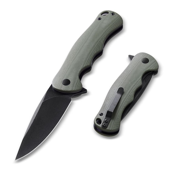 Folding Pocket Knife Set, 3.5 in. /8.8 cm D2 Steel Blade, G10 Handle Small EDC Knife, Sharp Camping Hiking, (1-Piece)