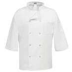 C10P-3/4 Unisex 2X White Three Quarter Sleeve Classic Chef Coat