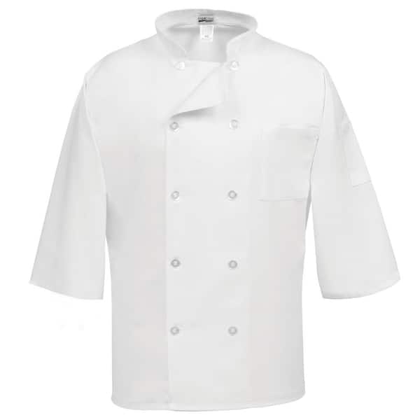 Fame C10P-3/4 Unisex 3X White Three Quarter Sleeve Classic Chef Coat