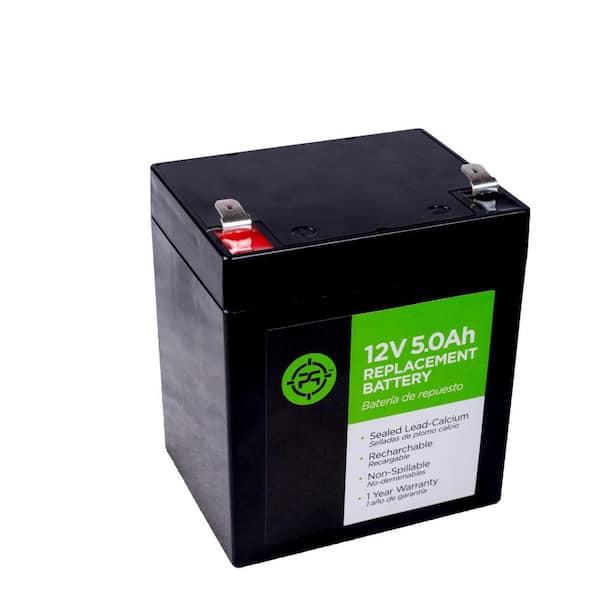 Unbranded 2.8 in. Lead Acid 12-Volt 5.0 Ah Black Replacement Battery