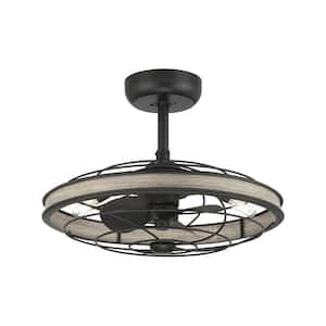 Blynn 22 in. LED Indoor/Outdoor Matte Black Ceiling Fan with Dimmable Lights and Remote Control