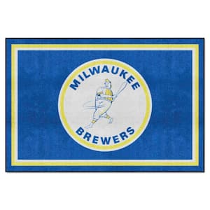 Milwaukee Brewers 5ft. x 8 ft. Plush Area Rug
