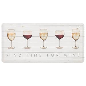 Time For Wine Multi 18 in. x 30 in. Kitchen Mat