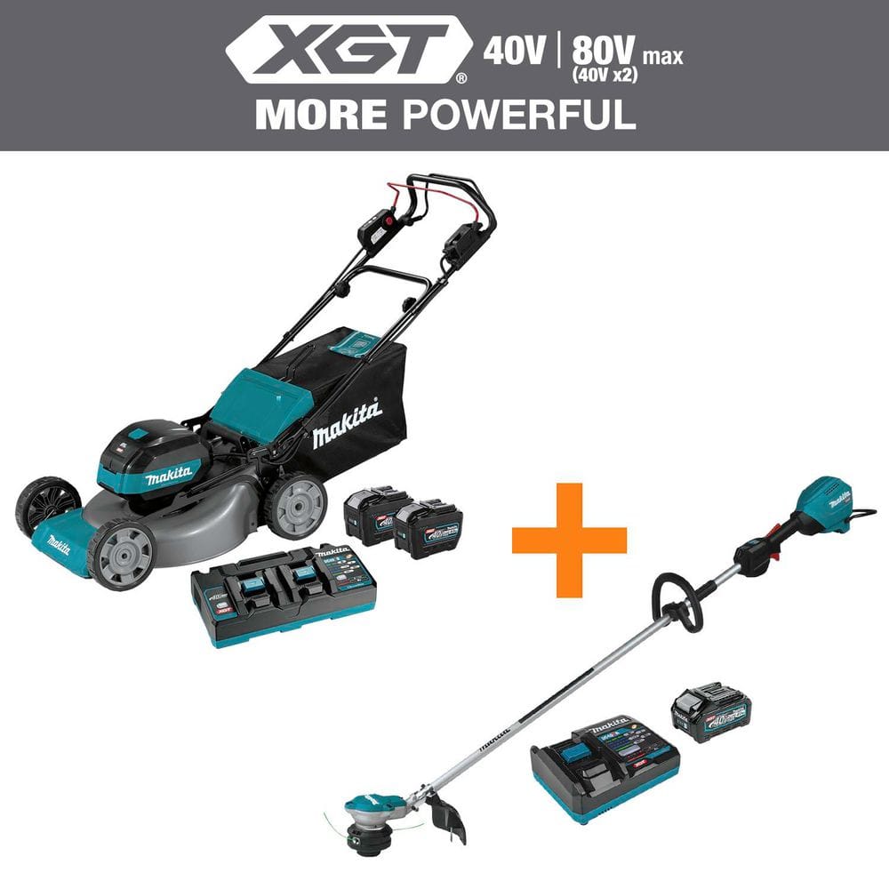 40V max XGT Brushless 21 in. Walk Behind Self-Propelled Mower Kit (8.0Ah) with XGT Brushless String Trimmer Kit (4.0 Ah) price history on PriceWatchPro