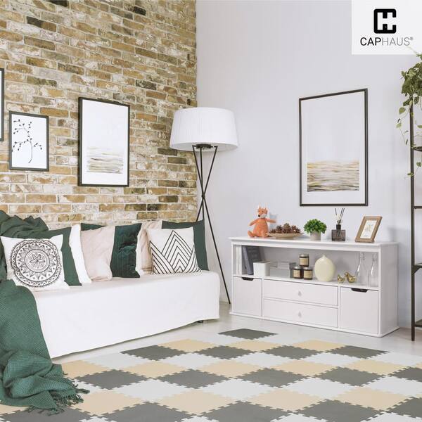 sofhu mat 12 siromani session ソフマット CAPHAUS 12 in. W x 12 in. L x 0.4 in. T Interlocking EVA